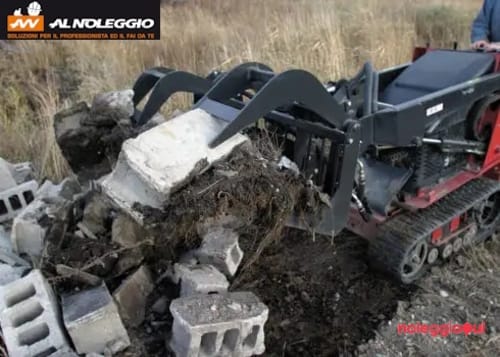 Noleggio Dingo con pinza idraulica
