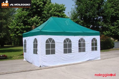 Noleggio Gazebo 300 x 450 cm con pareti laterali