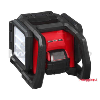 Noleggio Luce led da cantiere con 3 teste multidirezionali a batteria/corrente