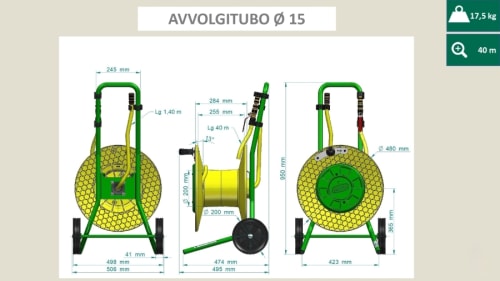 Noleggio Carrello Avvolgitubo Ø 15 mm