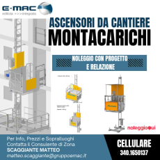 Montacarichi - Piattaforma - Ascensore da Cantiere