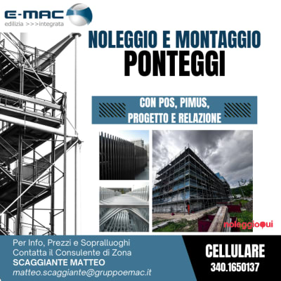 Noleggio Ponteggio a Telaio e Multidirezionale con Servizio di Montaggio e Documentazione