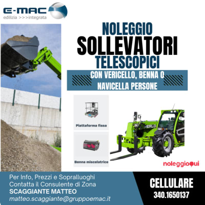 Noleggio Sollevatori Telescopici e Rotativi