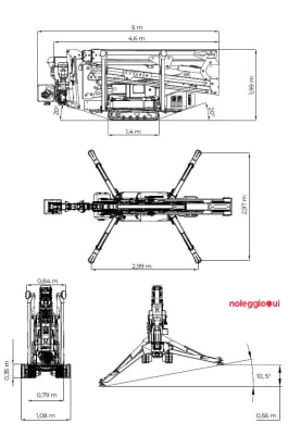 Noleggio Piattaforma aerea cingolata 19 mt