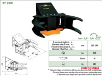 Noleggio Cesoia Forestale per Miniescavatore da 500QL: AGRIFOREST ST 200R